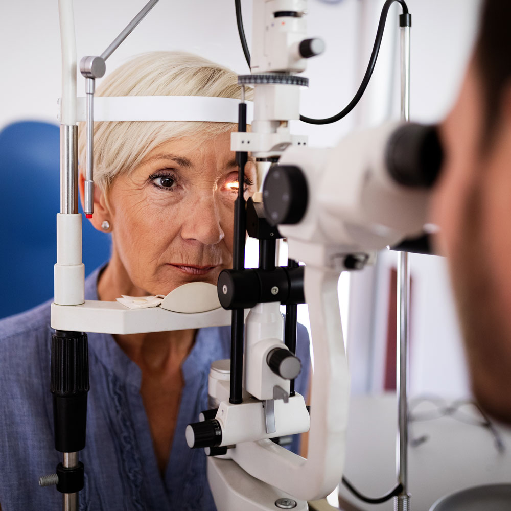 low vision eye exam at at Hawk's Prairie Vision Clinic